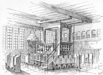 Innenraum einer alten Synagoge in Metz, Deutschland